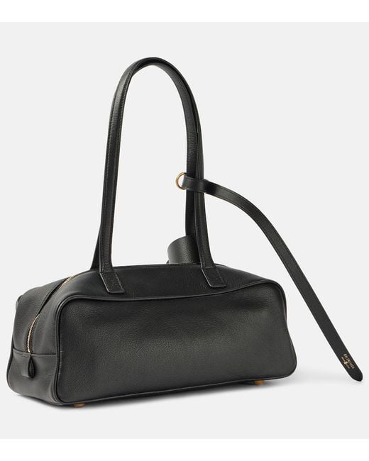 Balenciaga Black Carrie Small Leather Bowling Bag