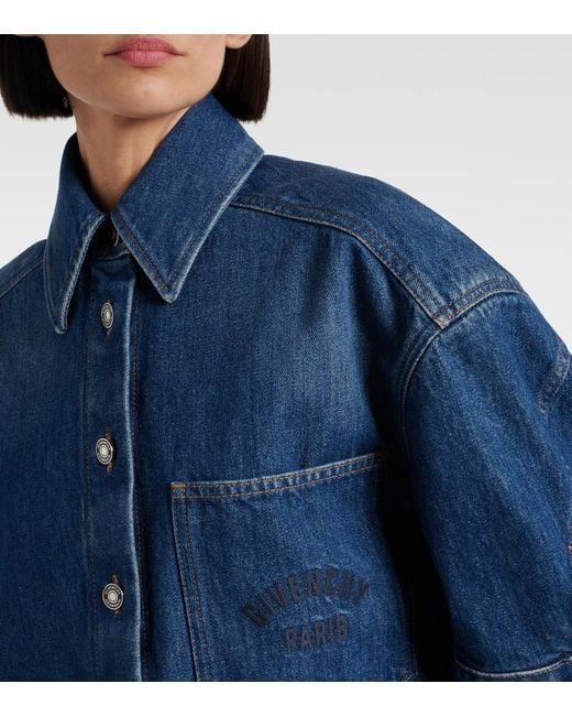 Camicia Di Jeans Oversize di Givenchy in Blue