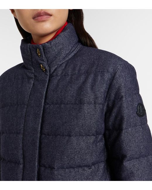 Moncler Blue Bessettez Cotton Down Jacket