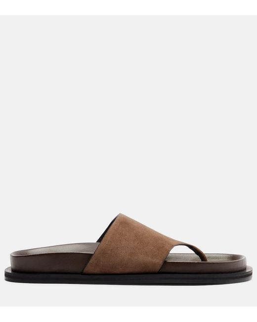 A.Emery Brown Imara Suede Thong Sandals