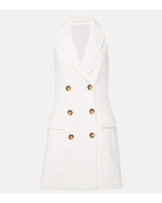 Vestido blazer Claridge de mezcla de algodon Veronica Beard de color White