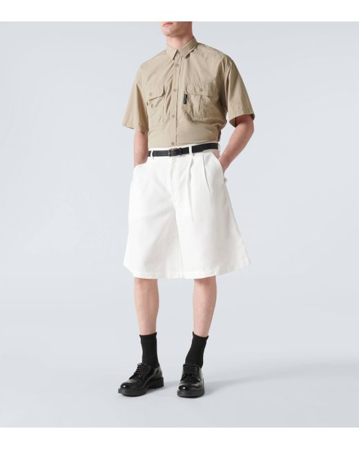 Comme des Garçons White Twill Shorts for men