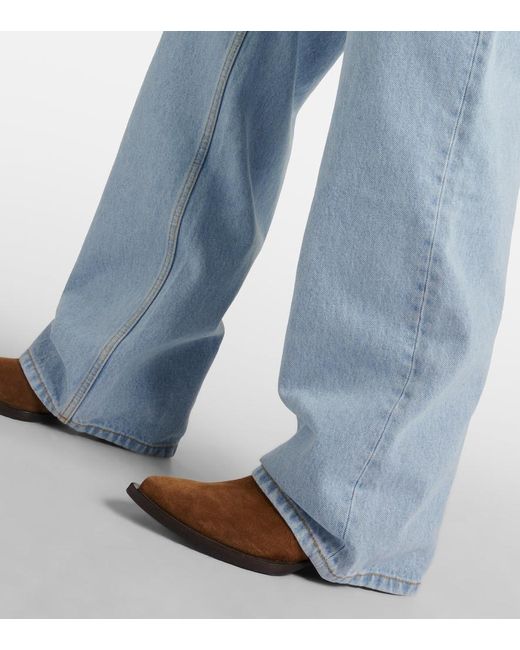 Etro Blue Wide-Leg Jeans