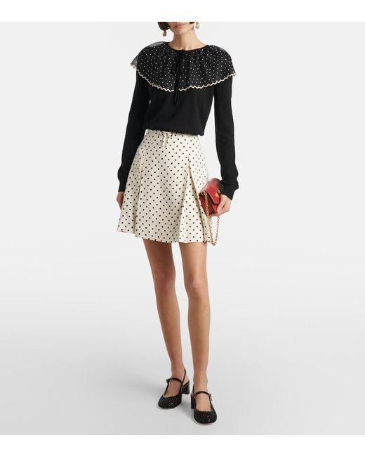 Gianvito Rossi Black Leather-Trimmed Slingback Pumps