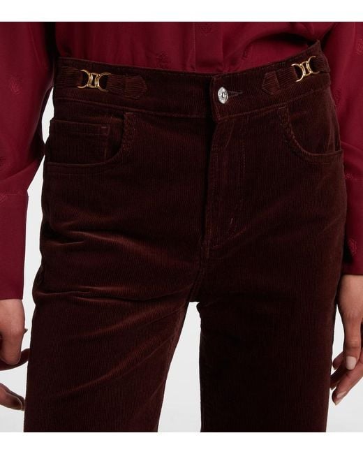 Citizens of Humanity Purple Kimberly Cotton Corduroy Flared Pants