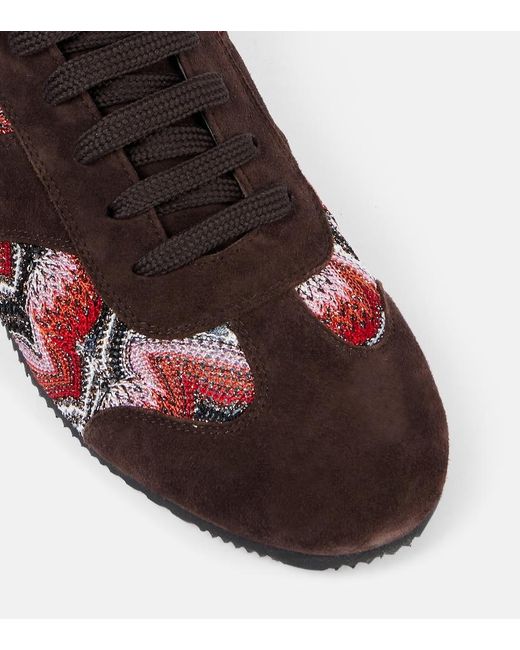 Baskets En Daim Missoni en coloris Brown