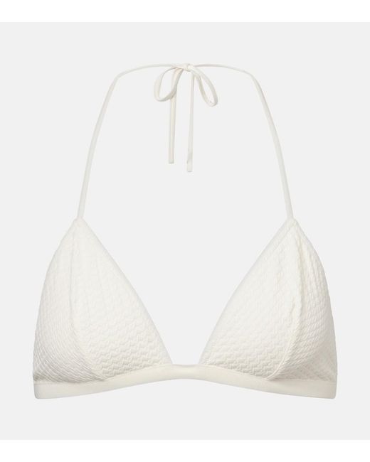 Eres White Extra Jacquard Bikini Top