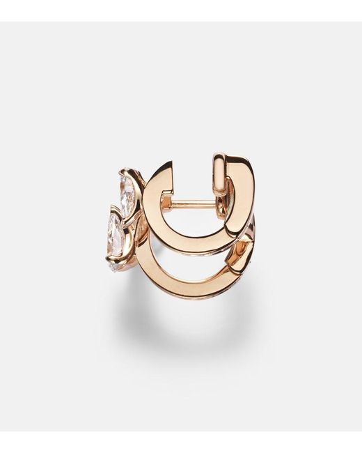 Repossi White Serti Sur Vide 18Kt Rose Single Ear Cuff With Diamonds