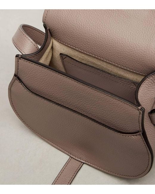 Chloé Gray Marcie Small Leather Crossbody Bag
