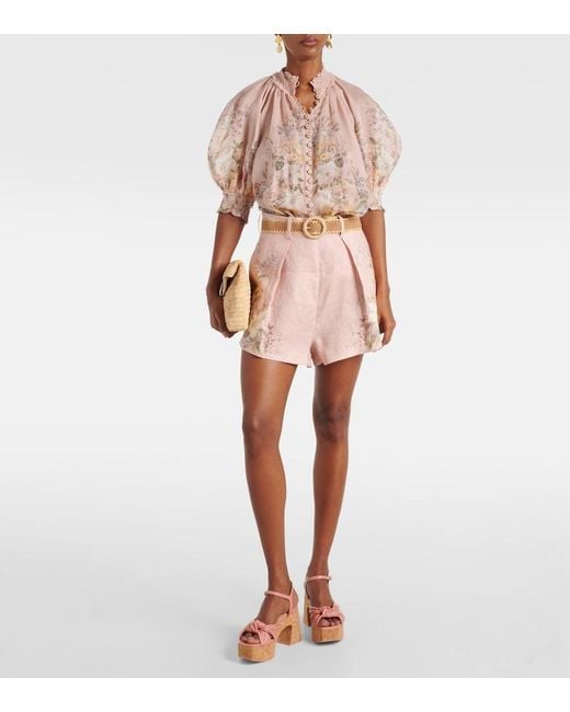Jimmy Choo Pink Heloise 95 Leather Platform Sandals