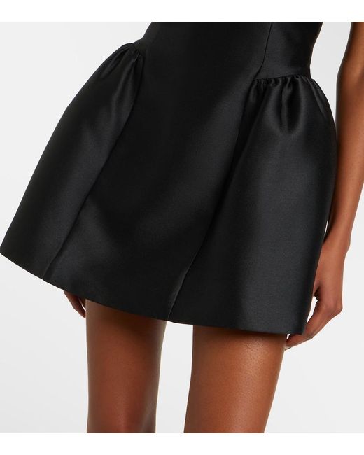 Self-Portrait Black Taffeta Minidress