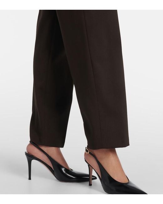 Frankie Shop Brown Bea High-Rise Straight Pants