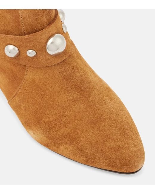 Isabel Marant Brown Siago Low Heels Ankle Boots