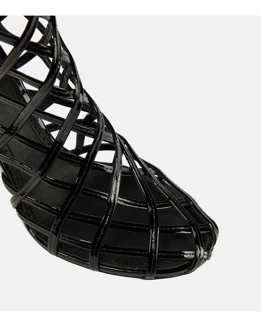 Alaïa Black Leather Wedge Ankle Boots
