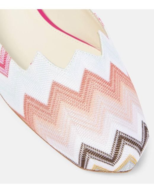 Ballerine A Zig-Zag di Missoni in Pink