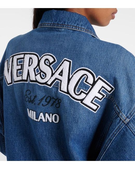 Chaqueta Milano de denim Versace de color Blue