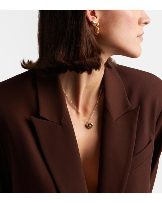 Sydney Evan Metallic Wallpaper Heart 14Kt Pendant Necklace With Diamonds