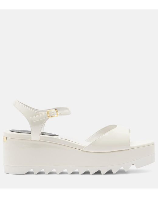 Stella McCartney White Elyse Platform Sandals