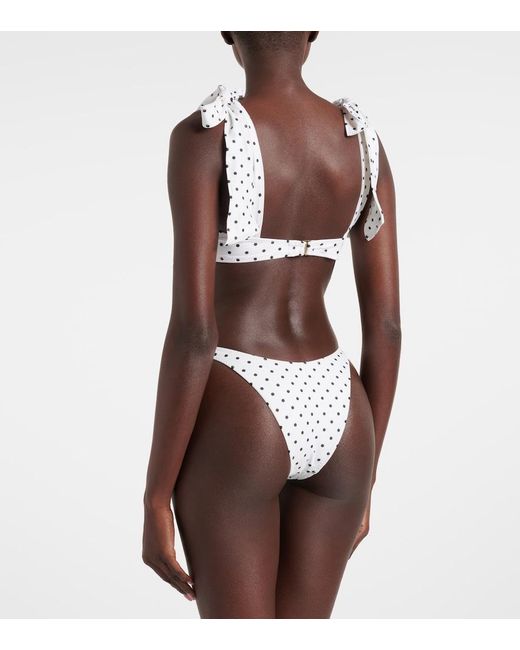 SAME Metallic Lady Polka-Dot Bikini Top