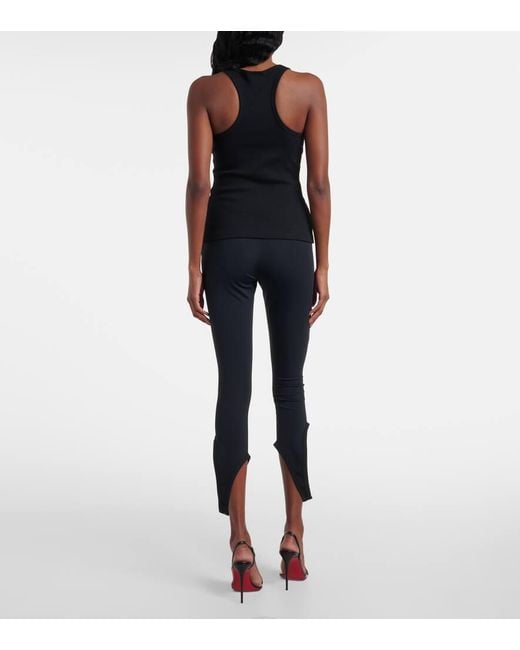 Courreges Black Top Aus Baumwolle