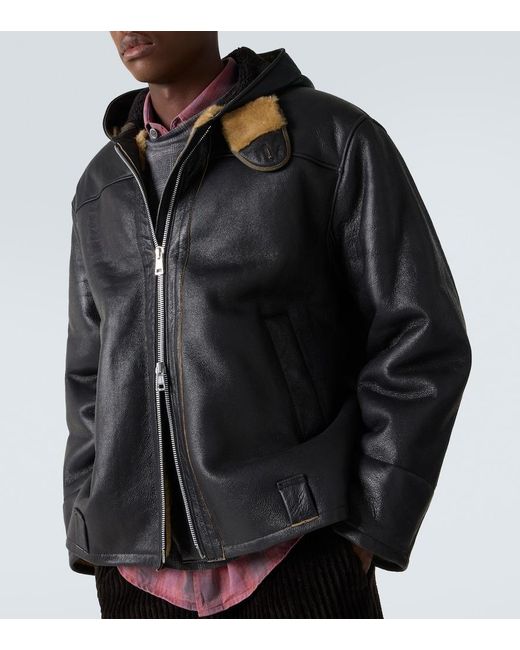 Our Legacy Black Blizzard Leather Jacket for men