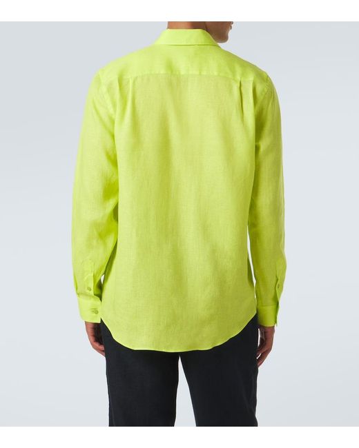 Vilebrequin Green Linen Shirt for men