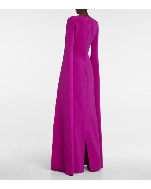Safiyaa Purple Crepe Gown