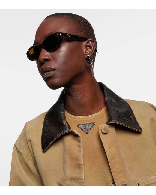 Prada Brown Symbole Cat-Eye Sunglasses