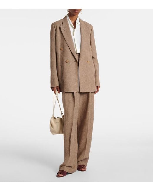 Mules Summer Charms 55 En Daim Loro Piana en coloris Red