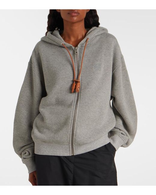 Loewe Gray Flamenco Cotton And Cashmere Hoodie