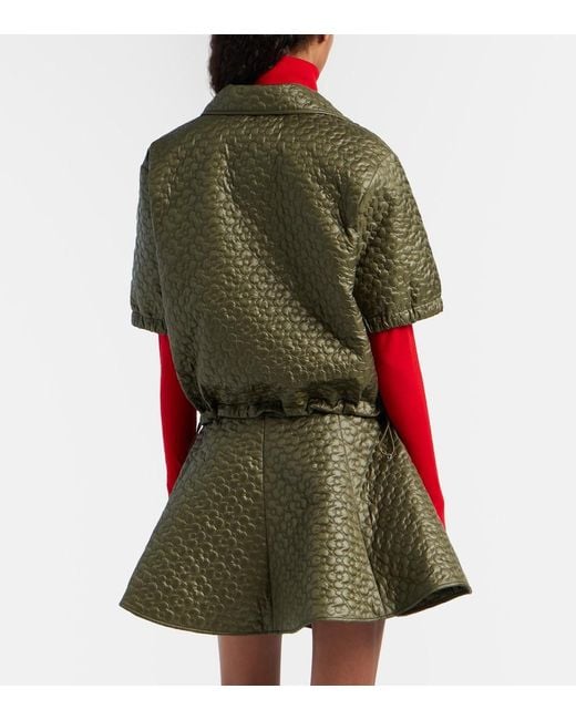 Moncler Green Cropped Jacket