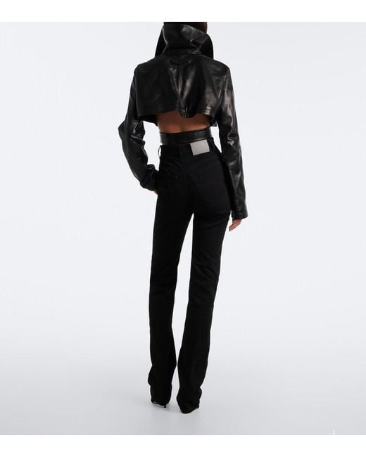 Balenciaga Black High-Rise Straight Jeans