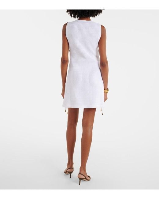 Tom Ford White Open-Knit Minidress
