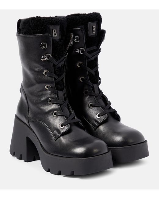 Bogner Seoul Shearling-lined Combat Boots in Black | Lyst Canada