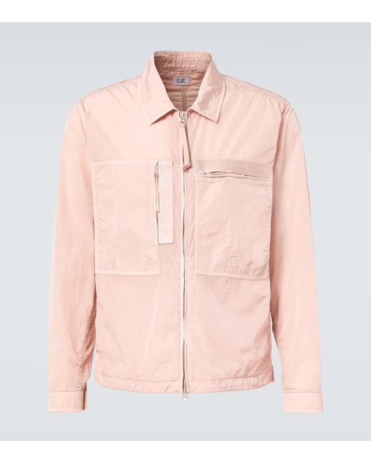 C.P. Company Chrome-R Technical Overshirt in Pink for Men | Lyst UK