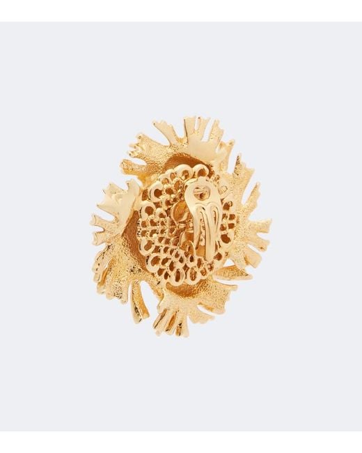 Dolce & Gabbana Metallic Dg Embellished Clip-On Earrings