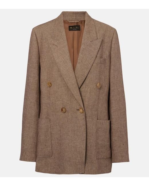 Loro Piana Brown Linen Blazer