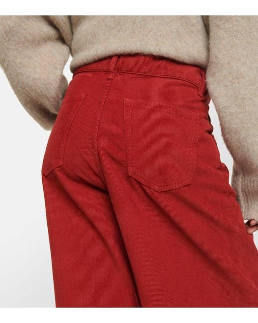 The Row Red Chan Corduroy Wide-Leg Pants