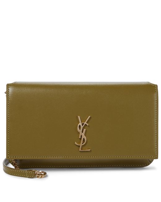 Saint Laurent Natural Cassandre Leather Iphone Crossbody Bag