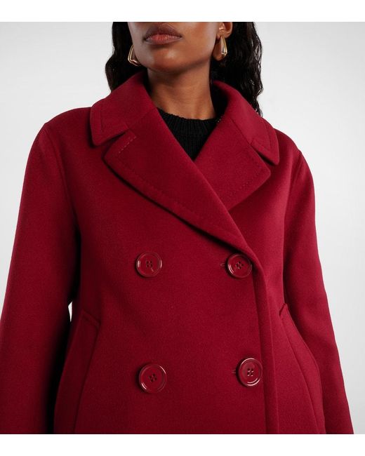 Max Mara Red Elise Virgin Wool Jacket
