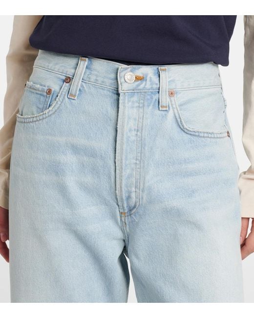Agolde Blue Kelly High-Rise Straight Jeans