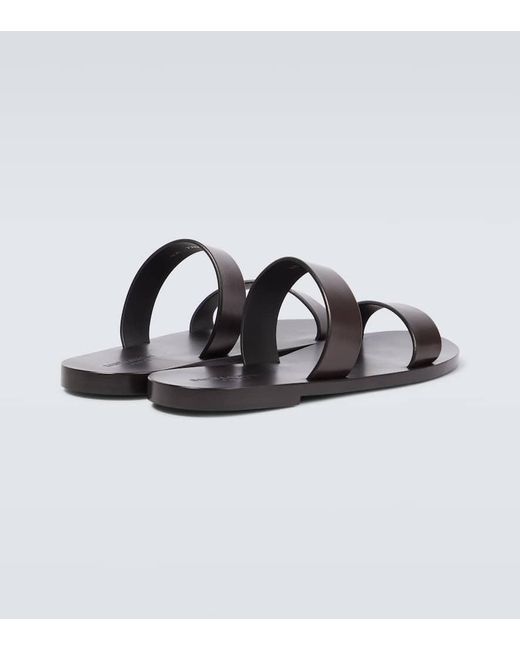 Saint Laurent Brown San Maine Leather Sandals for men