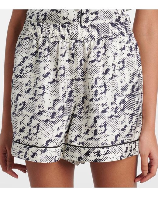 Tory Burch White Silk Shorts