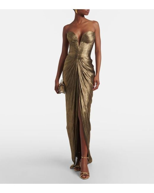 Robe Longue Bustier Alessandra En Soie Maria Lucia Hohan en coloris Green