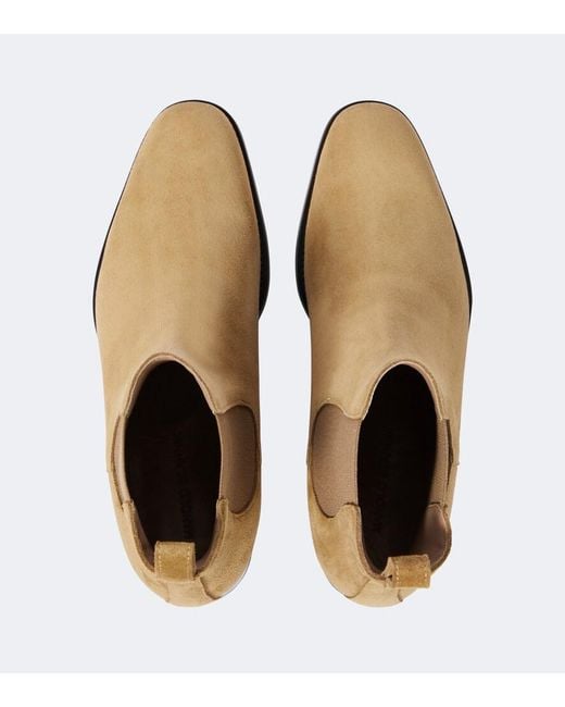Manolo Blahnik Natural Delsa Suede Chelsea Boots for men