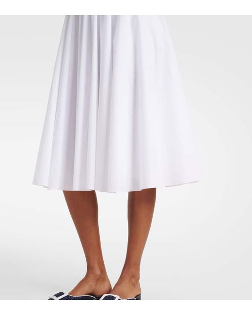Emilia Wickstead White Nikush Cotton Midi Dress