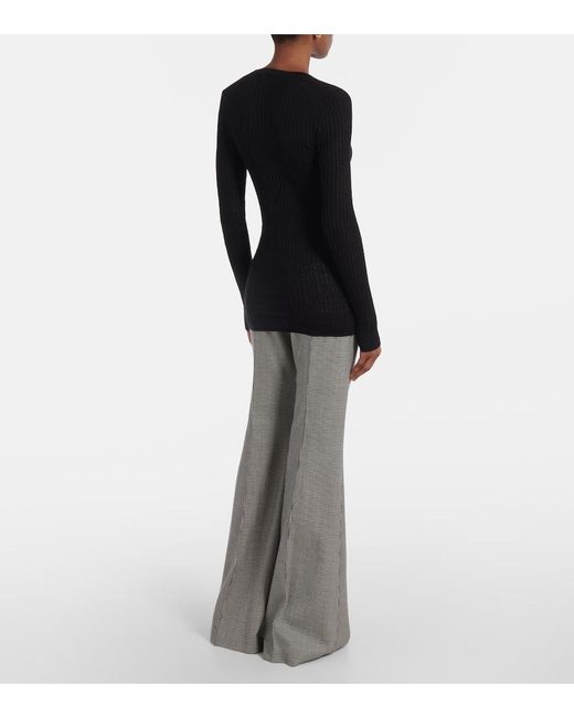 Gabriela Hearst Black Emma Pointelle Cashmere And Silk Cardigan