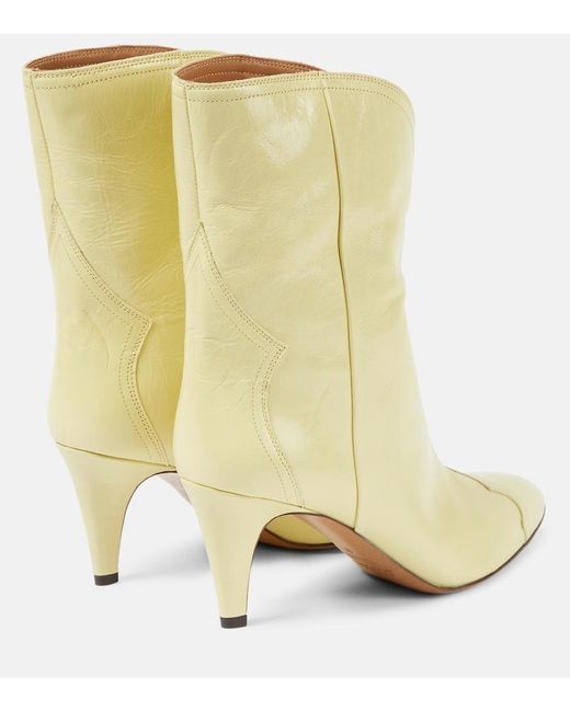 Isabel Marant Metallic Dytho Leather Ankle Boots