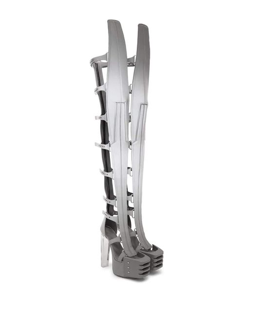 Rick Owens White Spartans Platform Over-the-knee Boots