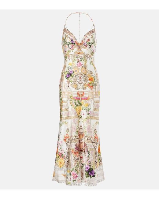 Camilla Multicolor Maxikleid Aus Seide